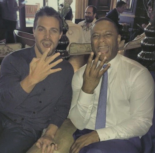 Stephen and David celebrate announcement of season 4 Stephen and David celebrate announcement of season 4