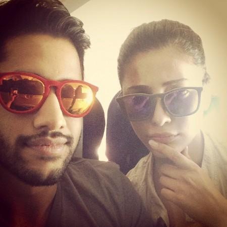 Shruti Haasan's selfie with Naga Chaitanya Shruti Haasan's selfie with Naga Chaitanya