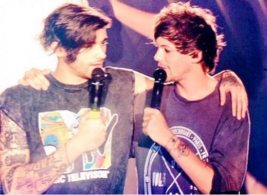 Flashback from the past: Louis Tomlinson and Zayn Malik share a moment together. Louis Tomlinson