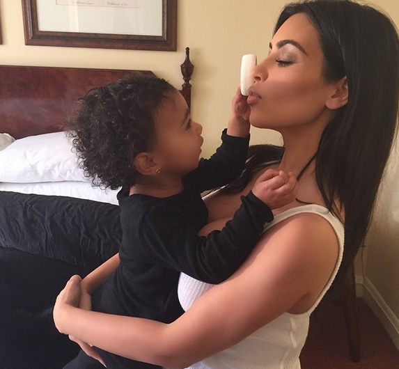 Kim Kardashian and North West