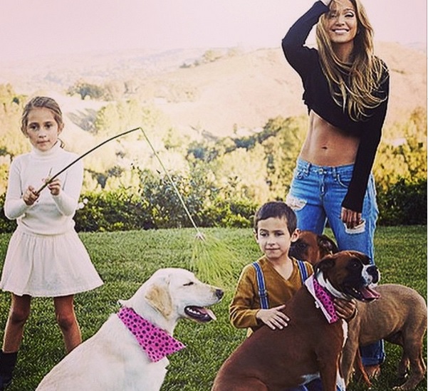 JLo with her kids Emme Maribel Muñiz, Maximilian David Muñiz