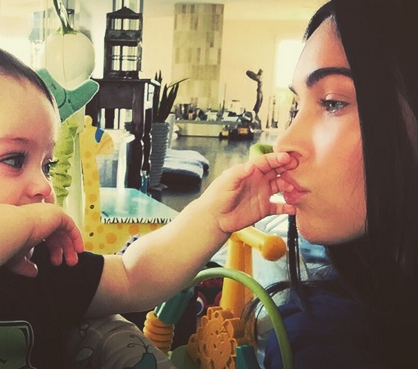 Megan Fox with her son