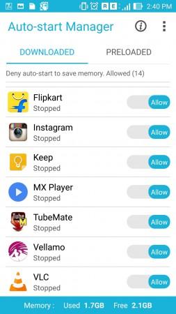 Auto Start Manager of Zenfone 2 Auto Start Manager of Zenfone 2
