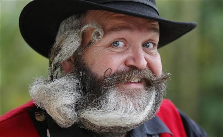 A participant poses during the 2012 European Beard and Moustache Championships in Wittersdorf near Mulhouse, Eastern France, September 22, 2012