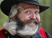 A participant poses during the 2012 European Beard and Moustache Championships in Wittersdorf near Mulhouse, Eastern France, September 22, 2012