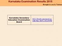Karnataka SSLC Class 10 board exam result