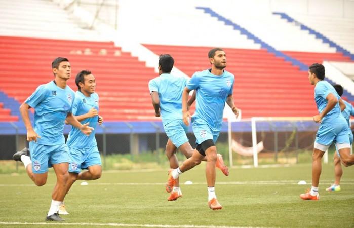 Bengaluru FC players train ahead of their final AFC Cup group clash against Persipura Jayapura Bengaluru FC