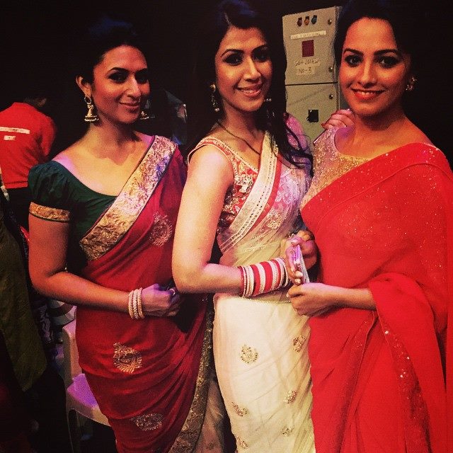 Divyanka Tripathi, Ankita Bhargava and Anita Hassanandani on the sets of Divyanka Tripathi, Ankita Bhargava and Anita Hassanandani
