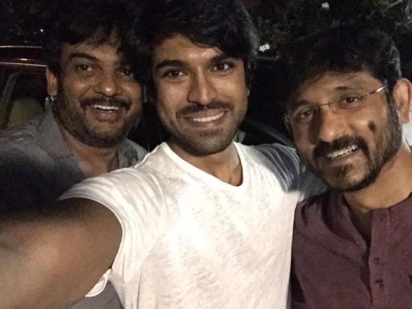 Ram Charan's Selfie with Puri Jagannath and BVS Ravi