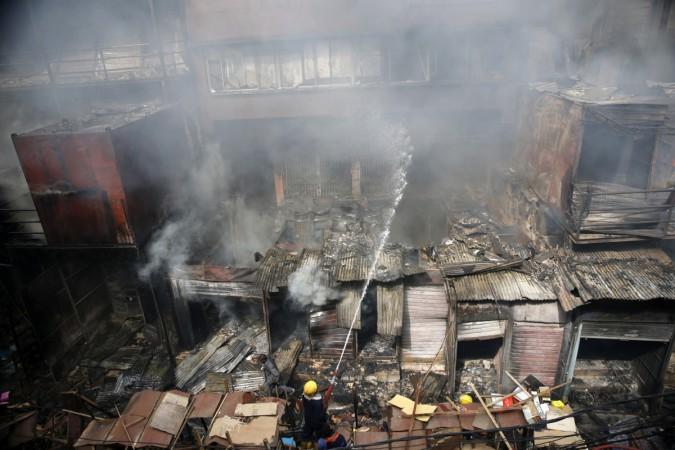 fire in Mittai Theruvu kerala