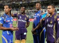 Mumbai Indians KKR Lendl Simmons Andre Russell Kieron Pollard Sunil Narine