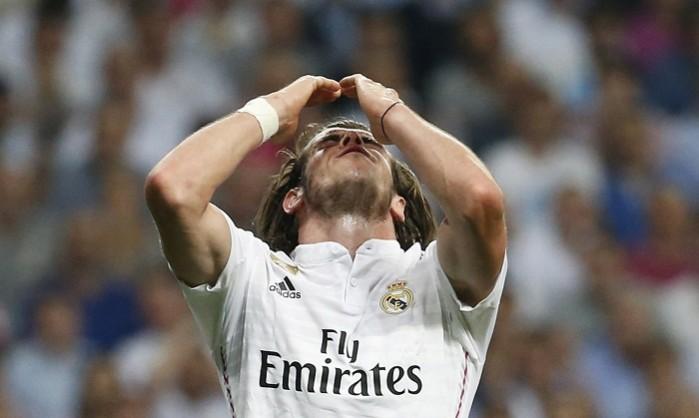Real Madrid forward Gareth Bale reacts after a missed chance in the Champions League semifinal second leg against Juventus Gareth Bale Real Madrid