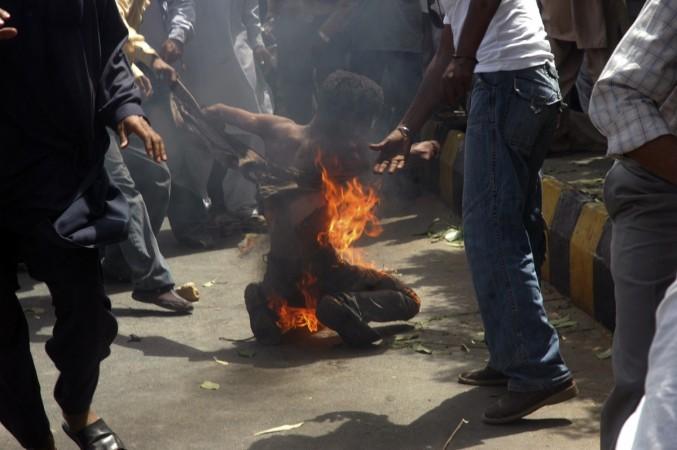 burn alive