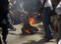 burn alive