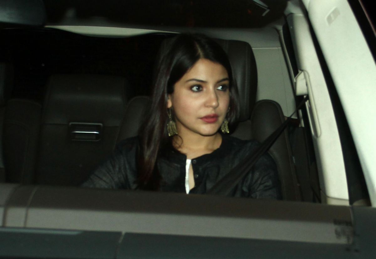 Anushka Sharma At Ranbir Kapoor's Residence Anushka Sharma, Arjun Kapoor and Other B-Town Celebs At Ranbir Kapoor's Residence