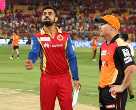 RCB and SRH captains Virat Kohli and David Warner will know the importance of winning this game Virat Kohli RCB David Warner SRH