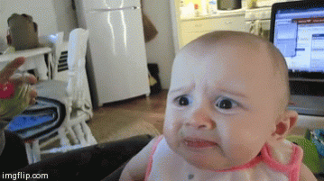 Baby's reaction after eating avocado for the first time Baby's reaction after eating avocado for the first time