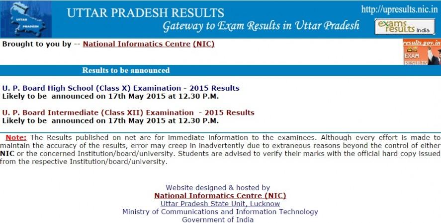Uttar Pradesh Board Results 2015 to be Declared on 17 May at 12:30 pm