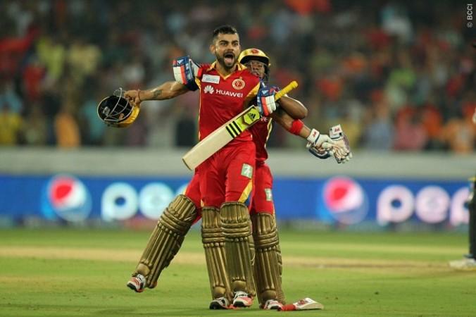 RCB needed 13 runs from the last over against SRH and Virat Kohli won it for the former. V Kohli