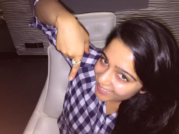 Charmme Kaur flaunts C Kalyan's gift Charmme Kaur flaunts C Kalyan's gift