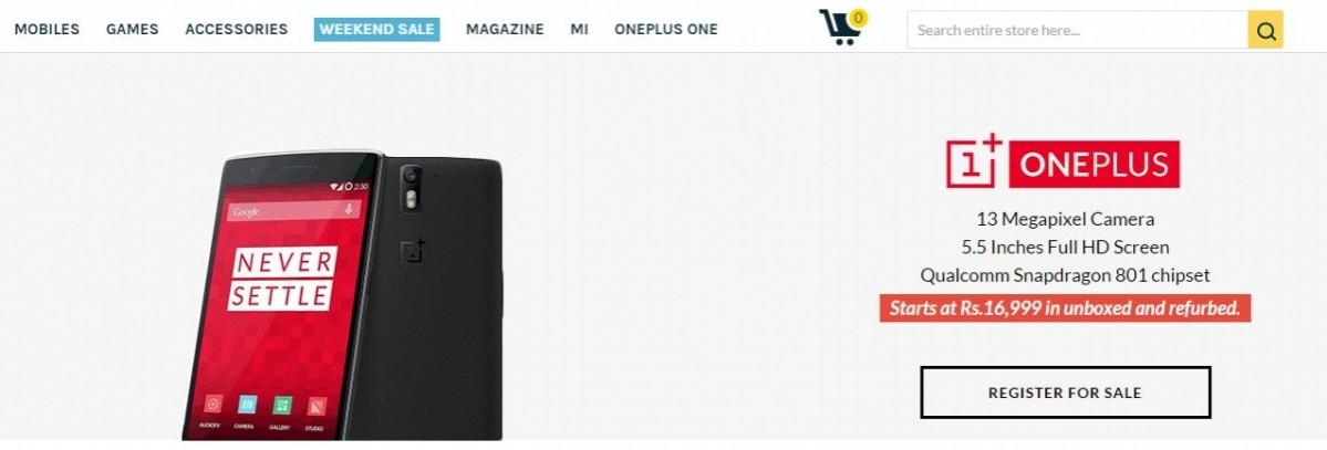 Unboxed OnePlus One Units to go on for Sale with Reduced Price in India on 20 May Unboxed OnePlus One Units to go on for Sale with Reduced Price in India on 20 May