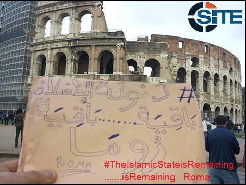 Isis announces its presence in Rome. Isis announces its presence in Rome.