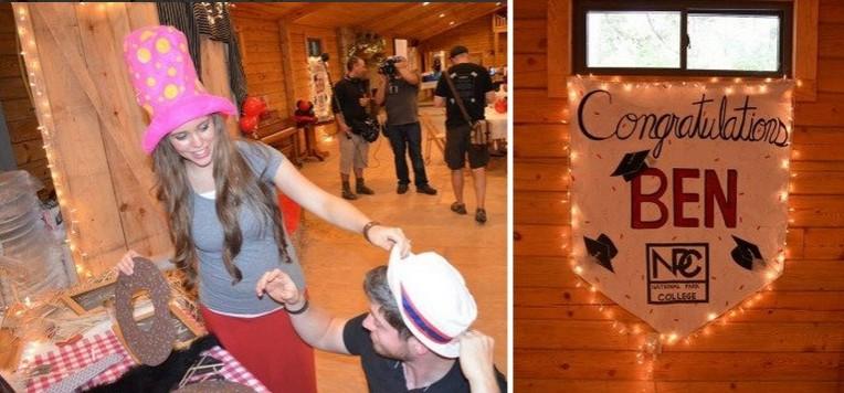 Ben Seewald, Jessa Duggar and their families at Bens graduation and Grad/birthday party. Jessa Duggar