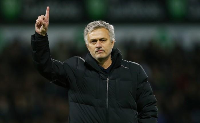 Chelsea manager Jose Mourinho gestures during his side's Premier League game against West Brom on Monday Jose Mourinho