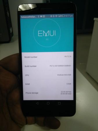 Huawei Honor 6 Plus About Phone screen Huawei Honor 6 Plus About Phone screen