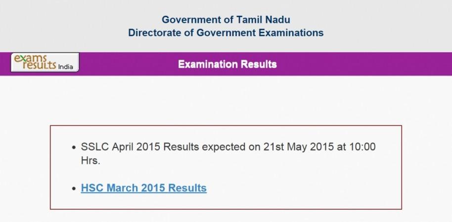 Tamil Nadu Class 10 SSLC Results 2015 to be Announced on 21 May