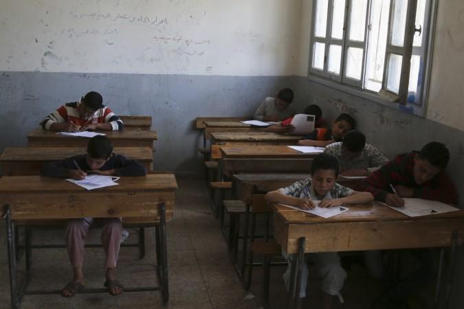 Students appearing for exam