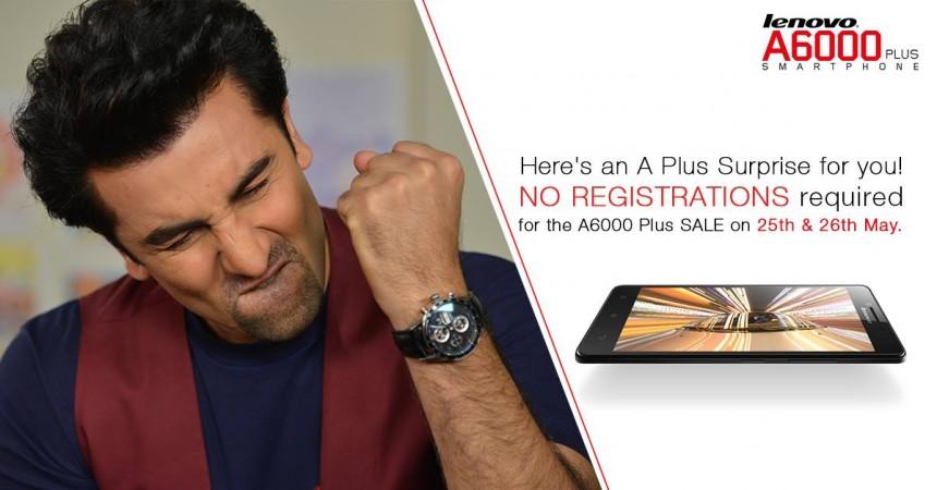 Lenovo A6000 Plus to be available without flash sale on 25th and 26th May, 2015 via Flipkart Lenovo A6000 Plus to be available without flash sale on 25th and 26th May, 2015 via Flipkart