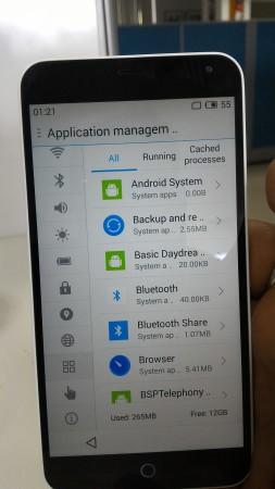 Meizu M1 Note Application Management Screen Meizu M1 Note Application Management Screen