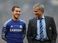 Eden Hazard and Jose Mourinho