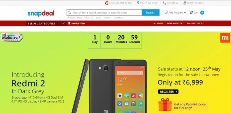 Snapdeal to Hold Xiaomi Redmi 2 Dark Grey Model Flash Sale Next Week Snapdeal to Hold Xiaomi Redmi 2 Dark Grey Model Flash Sale Next Week