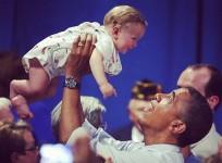 President Obama loves kids and is used to having them around.