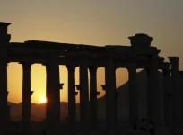 File photo of ruined columns at the historical city of Palmyra, in the Syrian desert