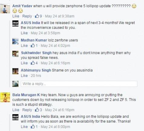 Android 5.0 Lollipop Update Release to Zenfone 5 Delayed by Three-Four Months, Say Asus Android 5.0 Lollipop Update Release to Zenfone 5 Delayed by Three-Four Months, Say Asus