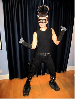 Chris Colfer dressed as a 'Llama assasin' for Halloween