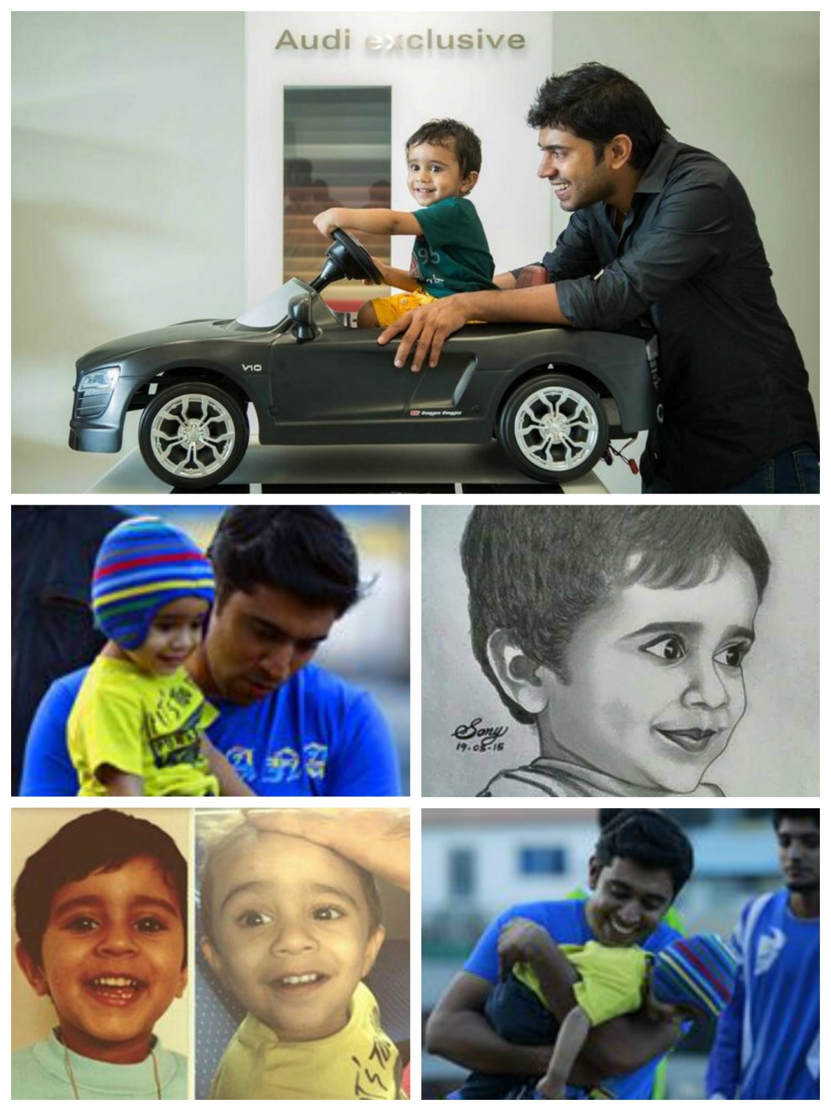 Nivin Pauly with son Daveed Pauly Nivin Pauly with son Daveed Pauly