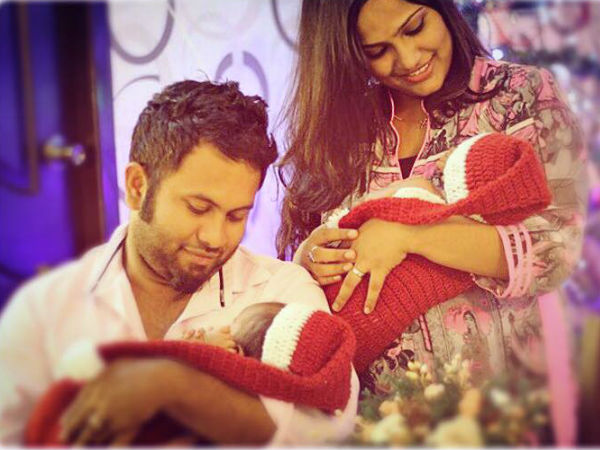Aju Varghese with his family Aju Varghese with his family