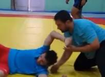 Aamir Khan practising Wrestling