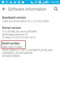 Find the Appropriate build number of your ZenFone before downloading the Lollipop OTA File Find the Appropriate build number of your ZenFone before downloading the Lollipop OTA File