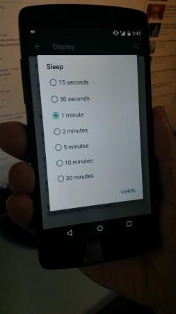 Display Sleep Timer bug in Android 5.1.1 Display Sleep Timer bug in Android 5.1.1