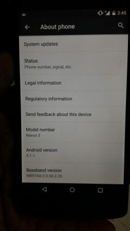 Version history of Nexus 5 Version history of Nexus 5
