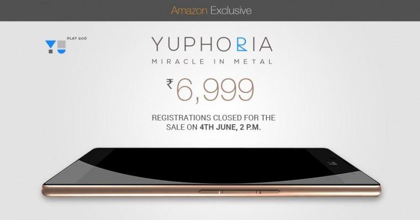 Micromax YU Yuphoria Amazon India Flash Sale 2.0 to Go Live on 4 June Micromax YU Yuphoria Amazon India Flash Sale 2.0 to Go Live on 4 June