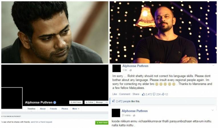 Alphonse Puthren's Facebook post on Rohit Shetty goes viral. Alphonse Puthren Controversy
