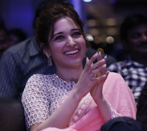 A picture of Tamanna Bhatia at 'Baahubali' trailer release event. Tamanna Bhatia at 'Baahubali' Trailer Launch