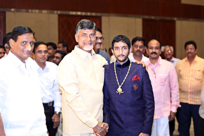 Chandrababu Naidu at Sai Raghava Ratna Babu's engagement Chandrababu Naidu at Sai Raghava Ratna Babu's engagement