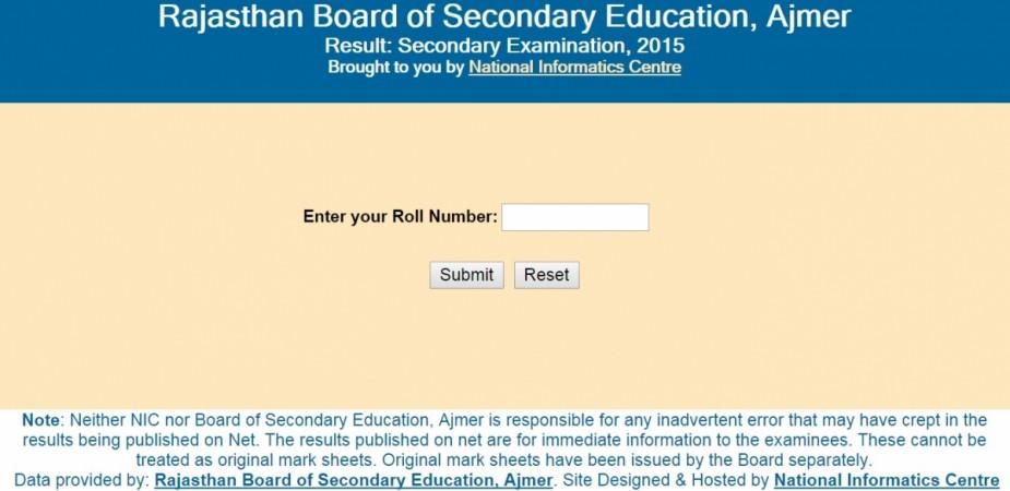 Rajasthan Class 10 Results